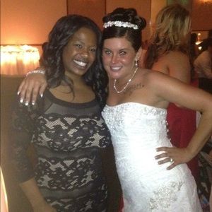 Black bodycon mesh dress